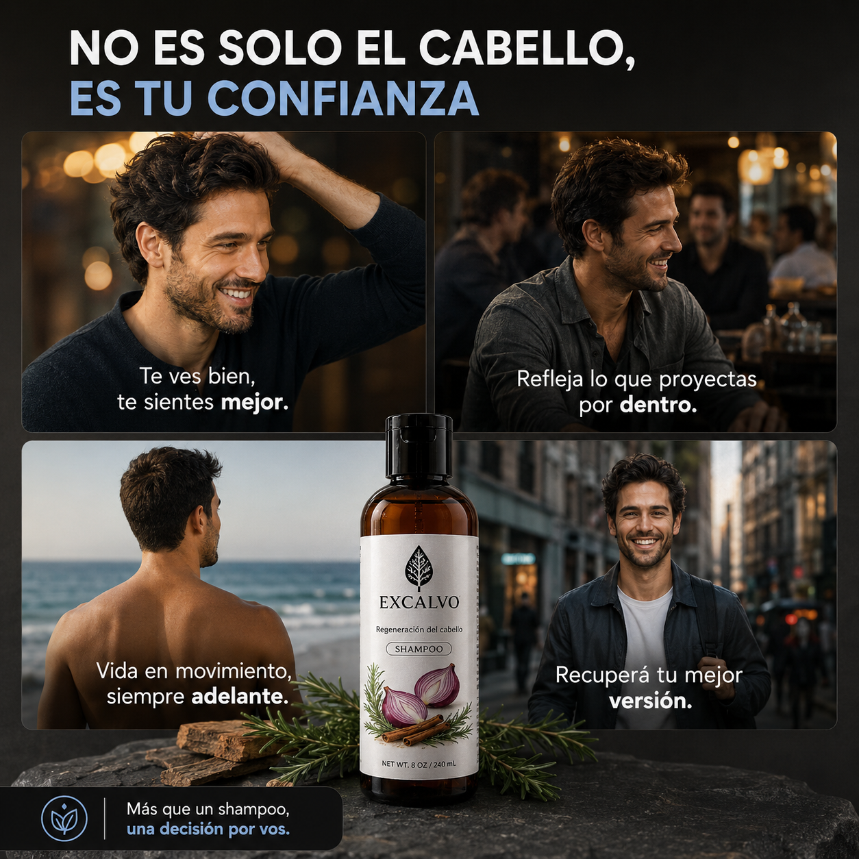 Excalvo Shampoo Clínico para el Crecimiento del Cabello